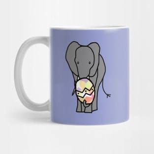 Grey Elephant Holding Big Easter Egg Mug